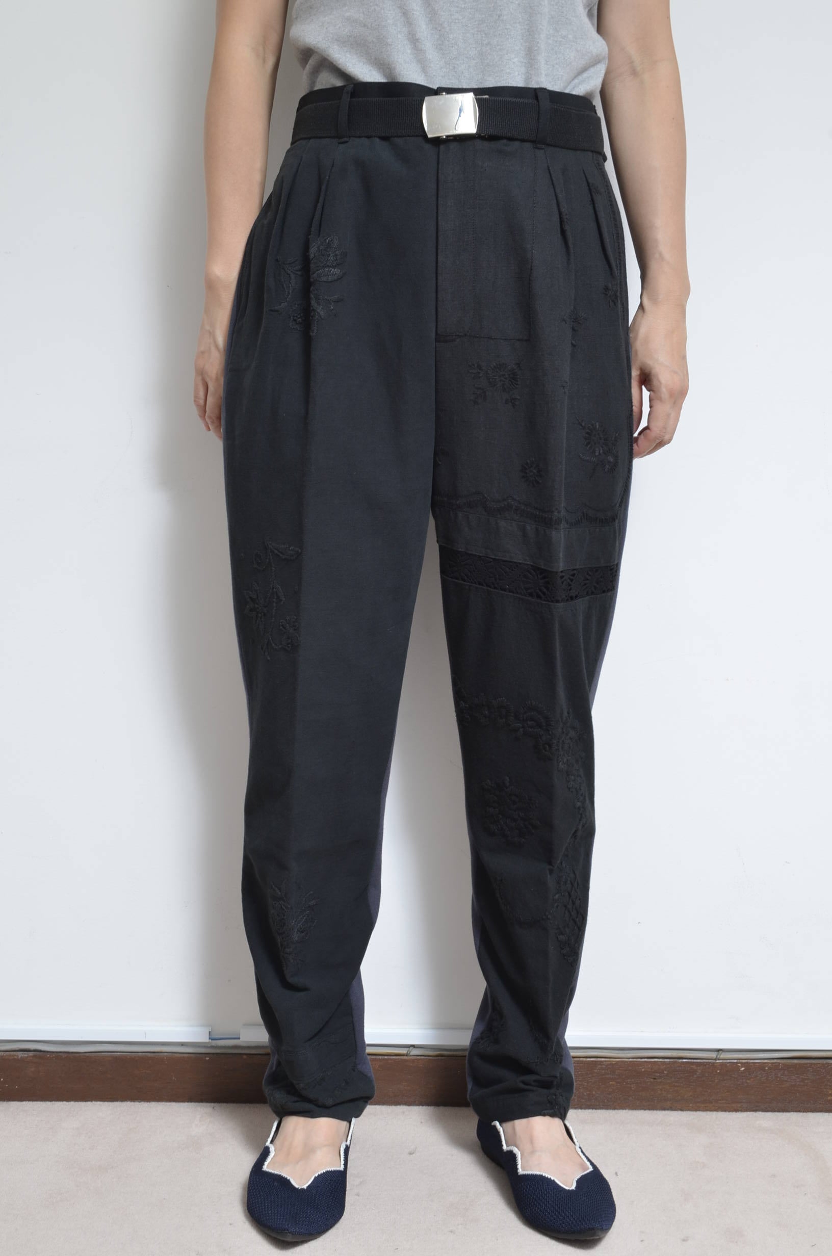 TABLE CLOTH SLACKS/BLK/02size – here/YEAH RIGHT!!