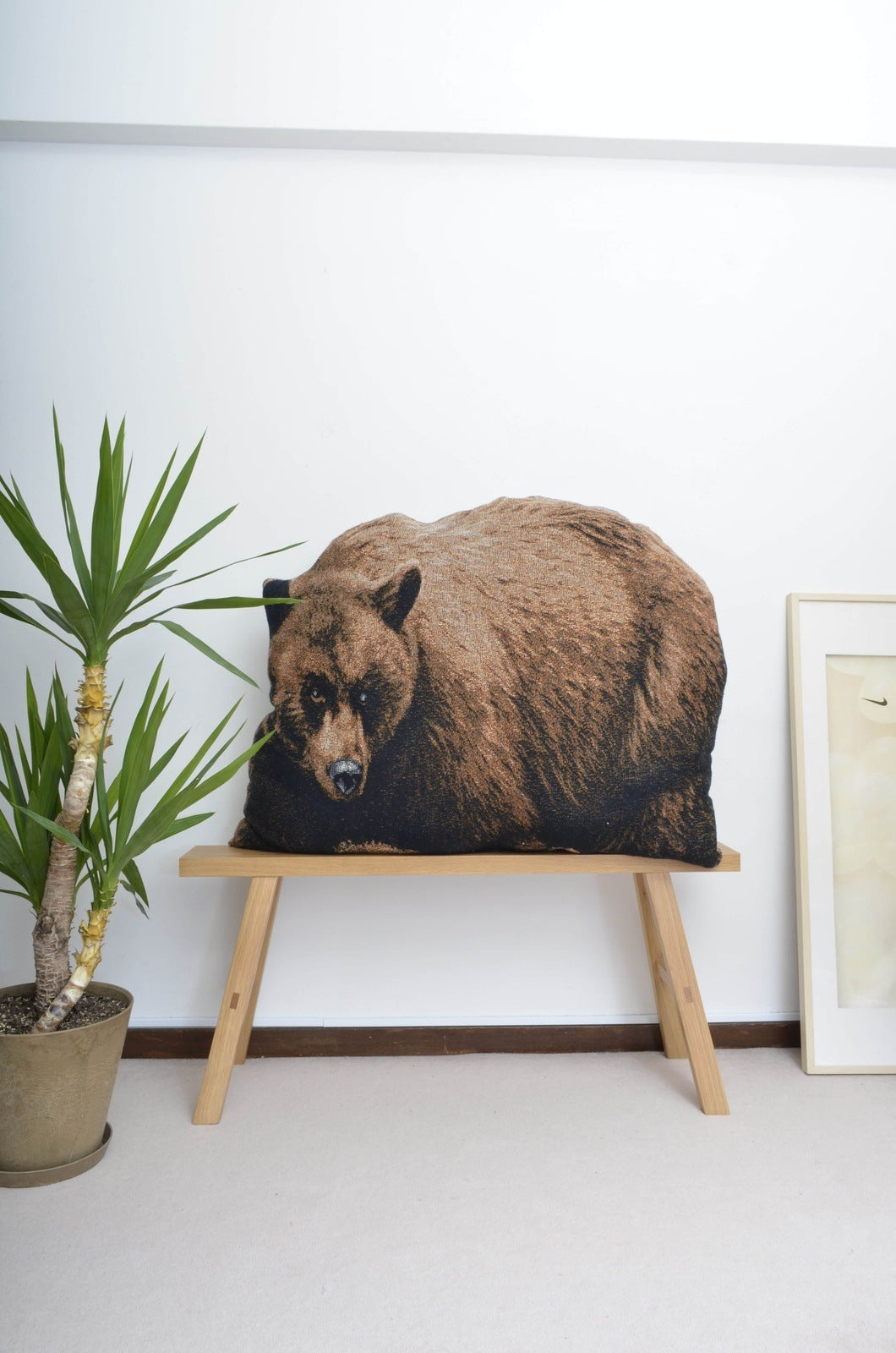 RUG CUSHION (GRIZZLY BEAR) – here/YEAH RIGHT!!