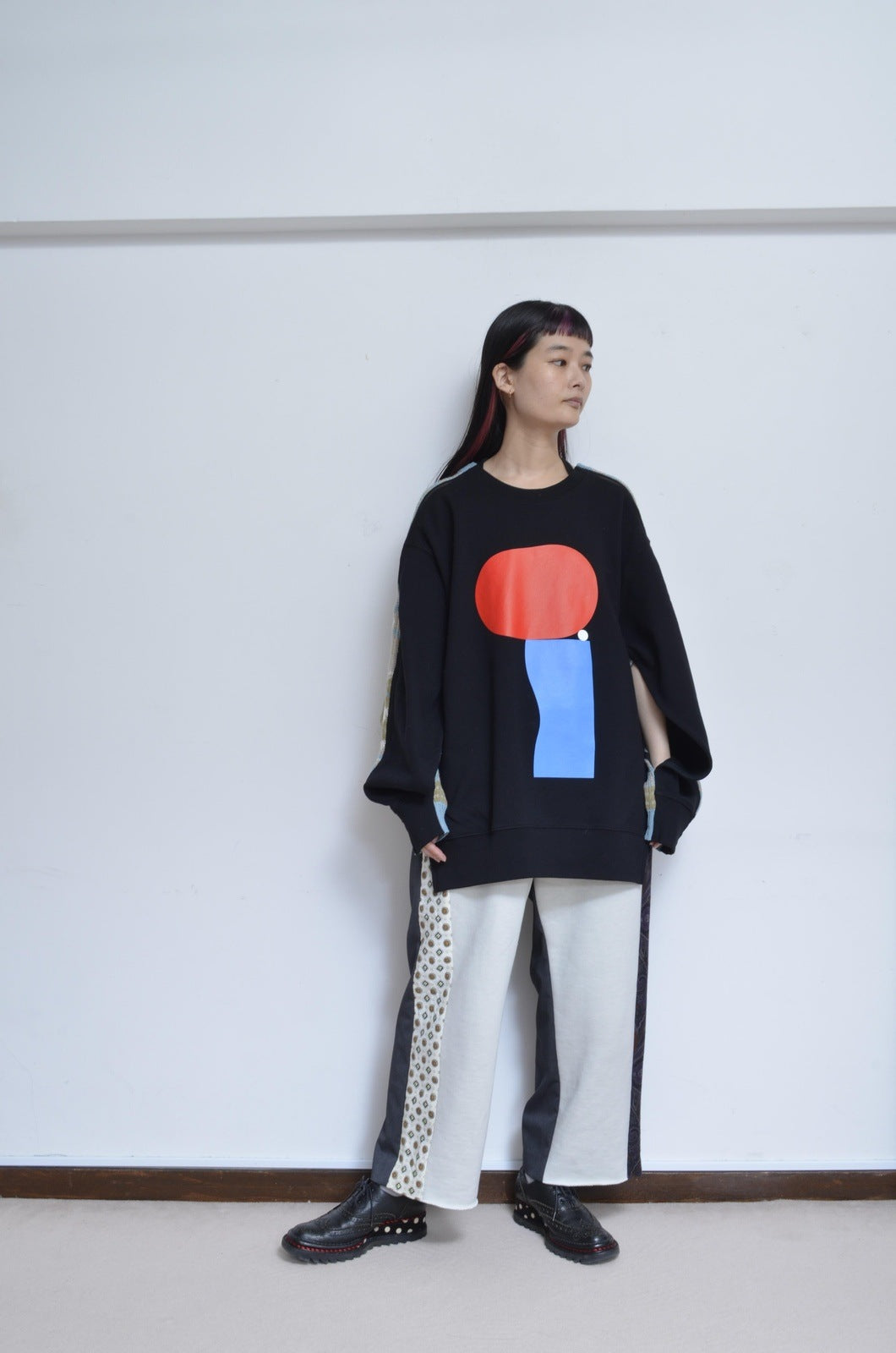 TWO-SIDED TOPS 01/BLK_Mi – here/YEAH RIGHT!!