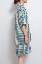 Load image into Gallery viewer, CHECK OPEN COLLAR S/S SH_GREEN CHECK/01 size
