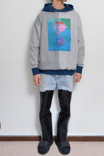 Load image into Gallery viewer, your right things/BONUS TRUCK出品中12/7まで:TWO-TONE HOODIE_BLUE/GREEN print/02 size
