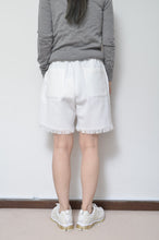 画像をギャラリービューアに読み込む, WHT FRINGE RUG SHORTS_01
