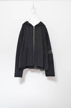 画像をギャラリービューアに読み込む, TABLE CLOTH ZIP-UP HOODIE/BLK/01 size
