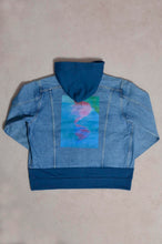 Load image into Gallery viewer, DENIM * BACK PILE HOODIE/BLUE/GREEN
