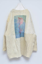 Load image into Gallery viewer, your right things/BONUS TRUCK出品中12/7まで:SWITCHING KNIT C/D（FISHERMAN&#39;S SWEATER)_GREEN_01
