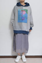 Load image into Gallery viewer, your right things/BONUS TRUCK出品中12/7まで:TWO-TONE HOODIE_BLUE/GREEN print/02 size
