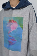 Load image into Gallery viewer, your right things/BONUS TRUCK出品中12/7まで:TWO-TONE HOODIE_BLUE/GREEN print/02 size
