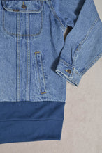 Load image into Gallery viewer, DENIM * BACK PILE HOODIE/BLUE/GREEN
