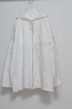 Load image into Gallery viewer, TABLE CLOTH ZIP-UP HOODIE/WHT/02 size_003
