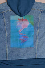 Load image into Gallery viewer, DENIM * BACK PILE HOODIE/BLUE/GREEN
