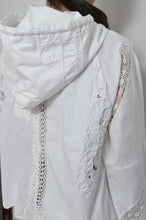 Load image into Gallery viewer, TABLE CLOTH ZIP-UP HOODIE/WHT/01 size_002
