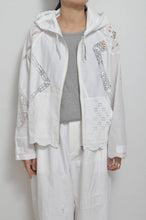 Load image into Gallery viewer, TABLE CLOTH ZIP-UP HOODIE/WHT/01 size_003
