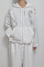 Load image into Gallery viewer, TABLE CLOTH ZIP-UP HOODIE/WHT/01 size_003
