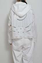 Load image into Gallery viewer, TABLE CLOTH ZIP-UP HOODIE/WHT/01 size_003
