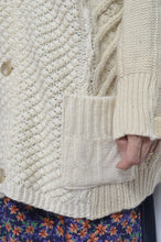 Load image into Gallery viewer, your right things/BONUS TRUCK出品中12/7まで:SWITCHING KNIT C/D（FISHERMAN&#39;S SWEATER)_GREEN_01
