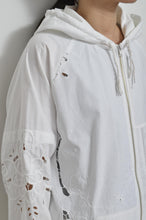 Load image into Gallery viewer, TABLE CLOTH ZIP-UP HOODIE/WHT/02 size_002
