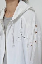 画像をギャラリービューアに読み込む, TABLE CLOTH ZIP-UP HOODIE/WHT/02 size_A
