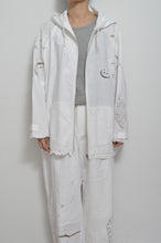 Load image into Gallery viewer, TABLE CLOTH ZIP-UP HOODIE/WHT/02 size_003
