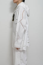 Load image into Gallery viewer, TABLE CLOTH ZIP-UP HOODIE/WHT/02 size_003
