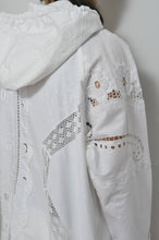 Load image into Gallery viewer, TABLE CLOTH ZIP-UP HOODIE/WHT/02 size_003
