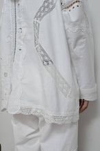 Load image into Gallery viewer, TABLE CLOTH ZIP-UP HOODIE/WHT/02 size_003
