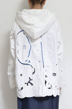 画像をギャラリービューアに読み込む, TABLE CLOTH ZIP-UP HOODIE/WHT/02 size_B
