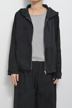 Load image into Gallery viewer, TABLE CLOTH ZIP-UP HOODIE/BLK/01 size_001
