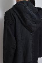 Load image into Gallery viewer, TABLE CLOTH ZIP-UP HOODIE/BLK/01 size_001
