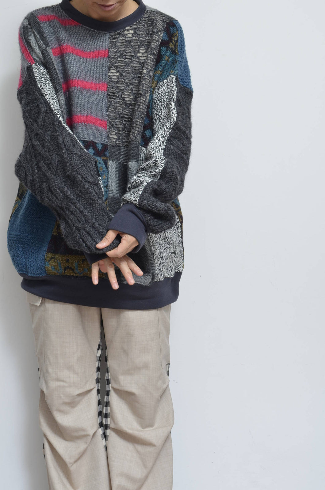 SWITCHING KNIT P/O（COSBY SWEATER)_02size