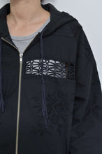 画像をギャラリービューアに読み込む, TABLE CLOTH ZIP-UP HOODIE/BLK/02 size
